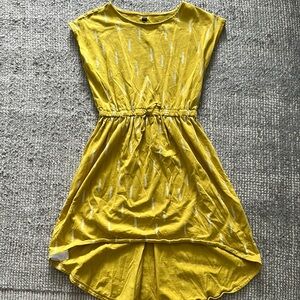 Tea Collection Yellow Sundress Cap Sleeve Crew Neck Casual